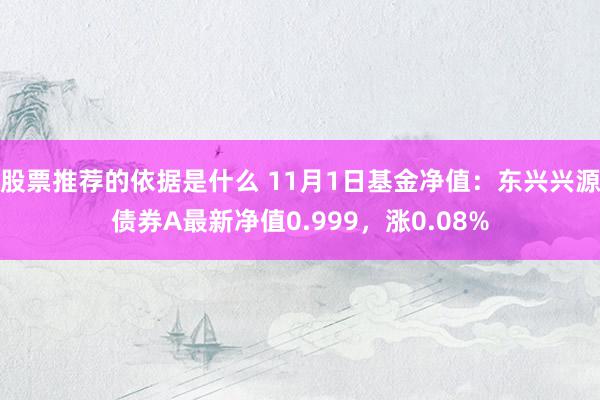 股票推荐的依据是什么 11月1日基金净值：东兴兴源债券A最新净值0.999，涨0.08%