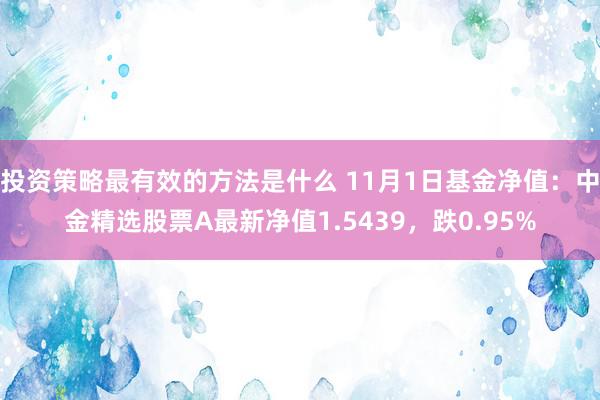 投资策略最有效的方法是什么 11月1日基金净值：中金精选股票A最新净值1.5439，跌0.95%