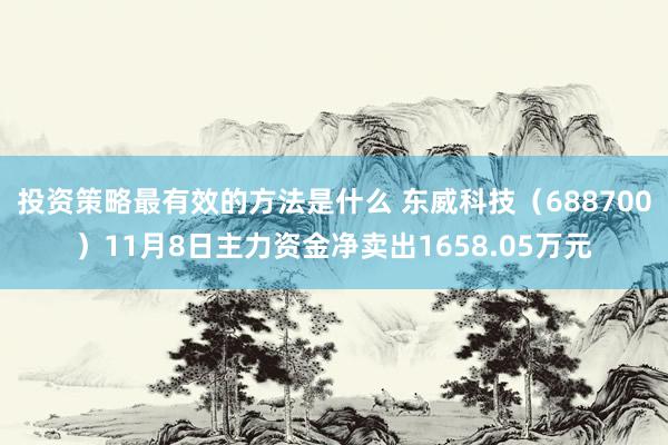 投资策略最有效的方法是什么 东威科技（688700）11月8日主力资金净卖出1658.05万元