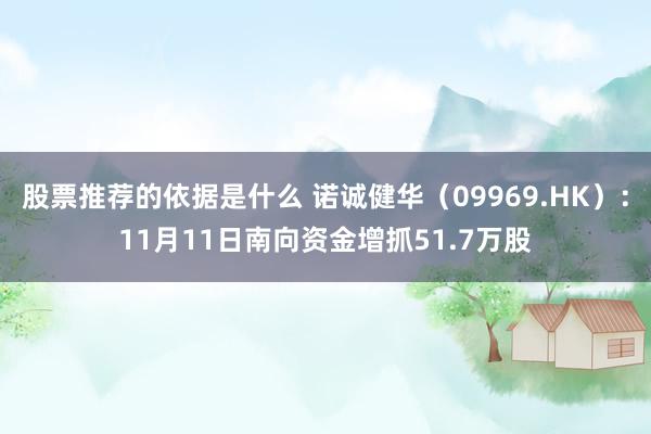 股票推荐的依据是什么 诺诚健华（09969.HK）：11月11日南向资金增抓51.7万股