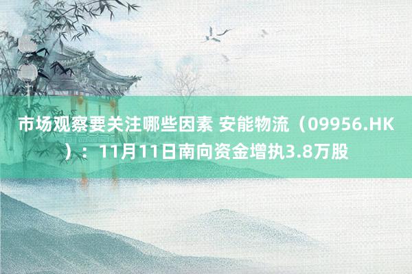 市场观察要关注哪些因素 安能物流（09956.HK）：11月11日南向资金增执3.8万股