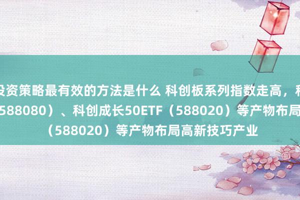 投资策略最有效的方法是什么 科创板系列指数走高，科创板50ETF（588080）、科创成长50ETF（588020）等产物布局高新技巧产业