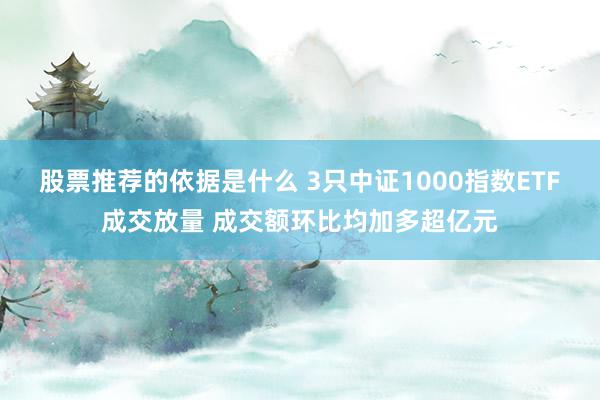 股票推荐的依据是什么 3只中证1000指数ETF成交放量 成交额环比均加多超亿元