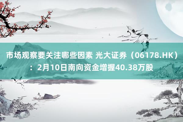 市场观察要关注哪些因素 光大证券（06178.HK）：2月10日南向资金增握40.38万股