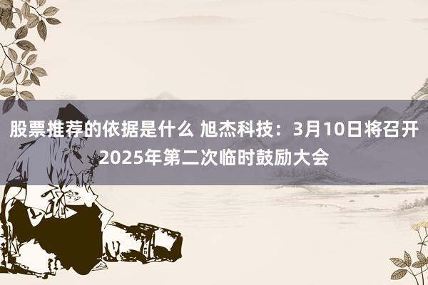 股票推荐的依据是什么 旭杰科技：3月10日将召开2025年第二次临时鼓励大会