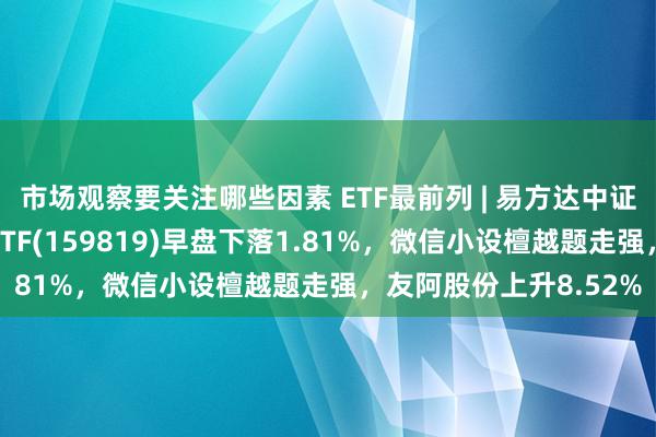 市场观察要关注哪些因素 ETF最前列 | 易方达中证东说念主工智能主题ETF(159819)早盘下落1.81%，微信小设檀越题走强，友阿股份上升8.52%